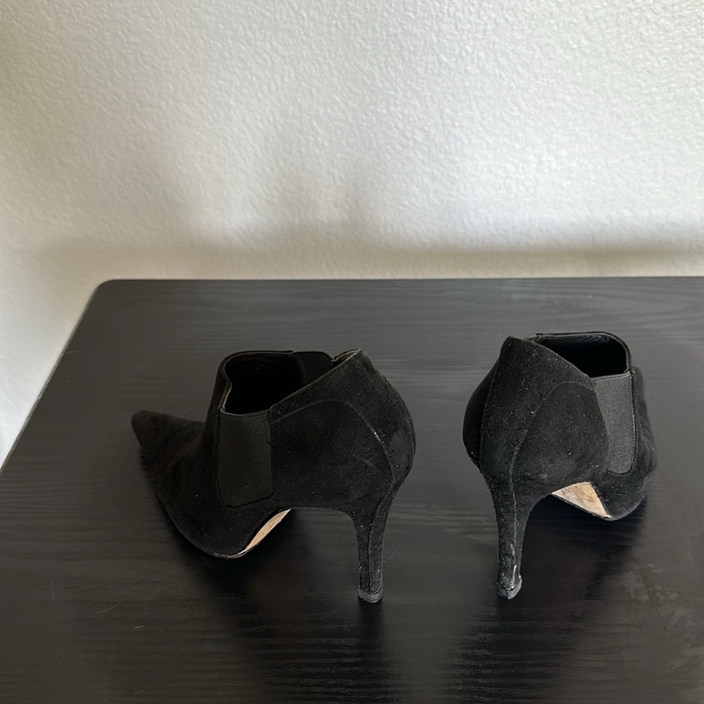 Manolo Blahnik Black Suede Ankle Boots - Picture 4 of 5